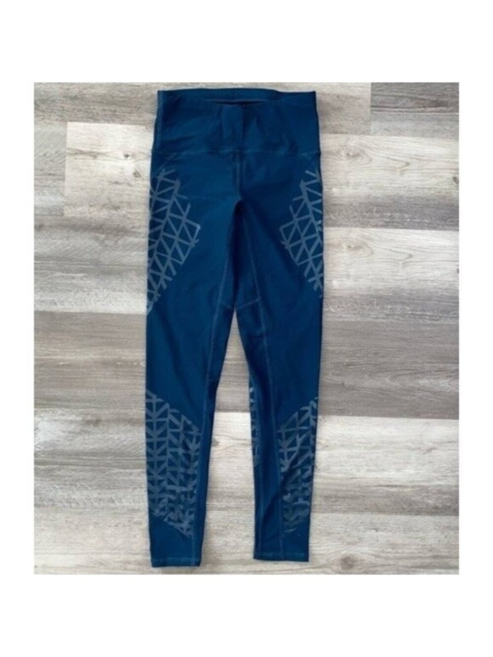 Sweaty Betty Leggings Womens Small Blue Lake Teal Incline Geometric Compression
